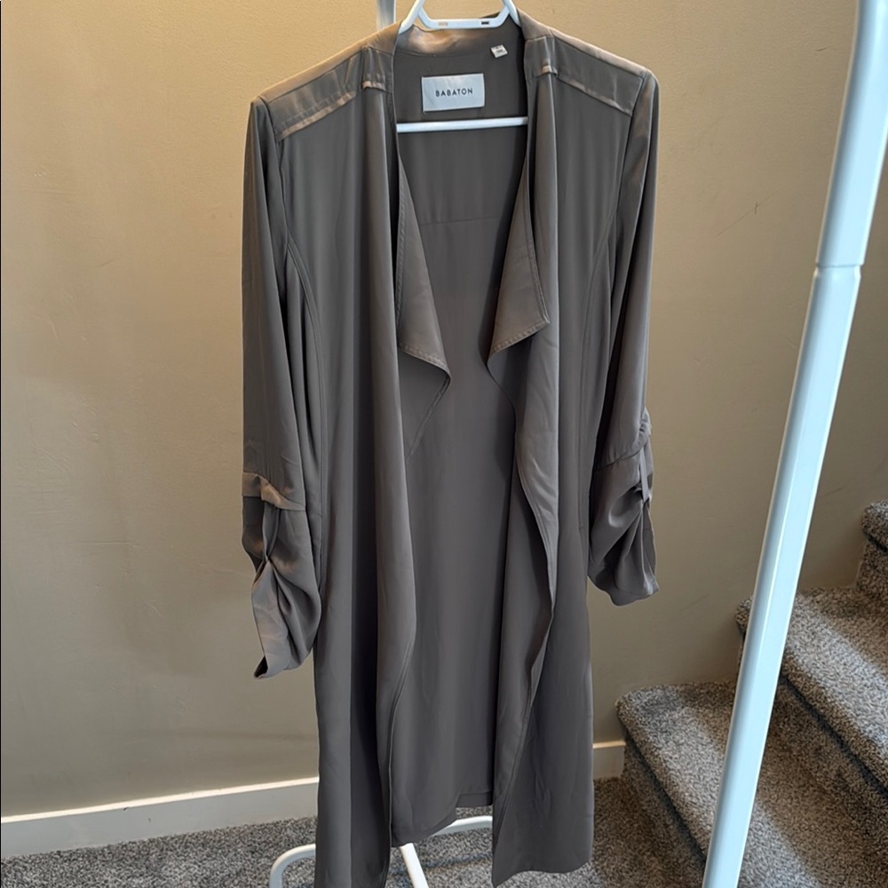 Babaton Beige Open Front Cardigan